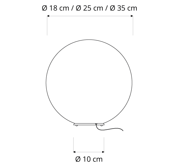 T.moon 1 — lampada da tavolo Ø 25 cm