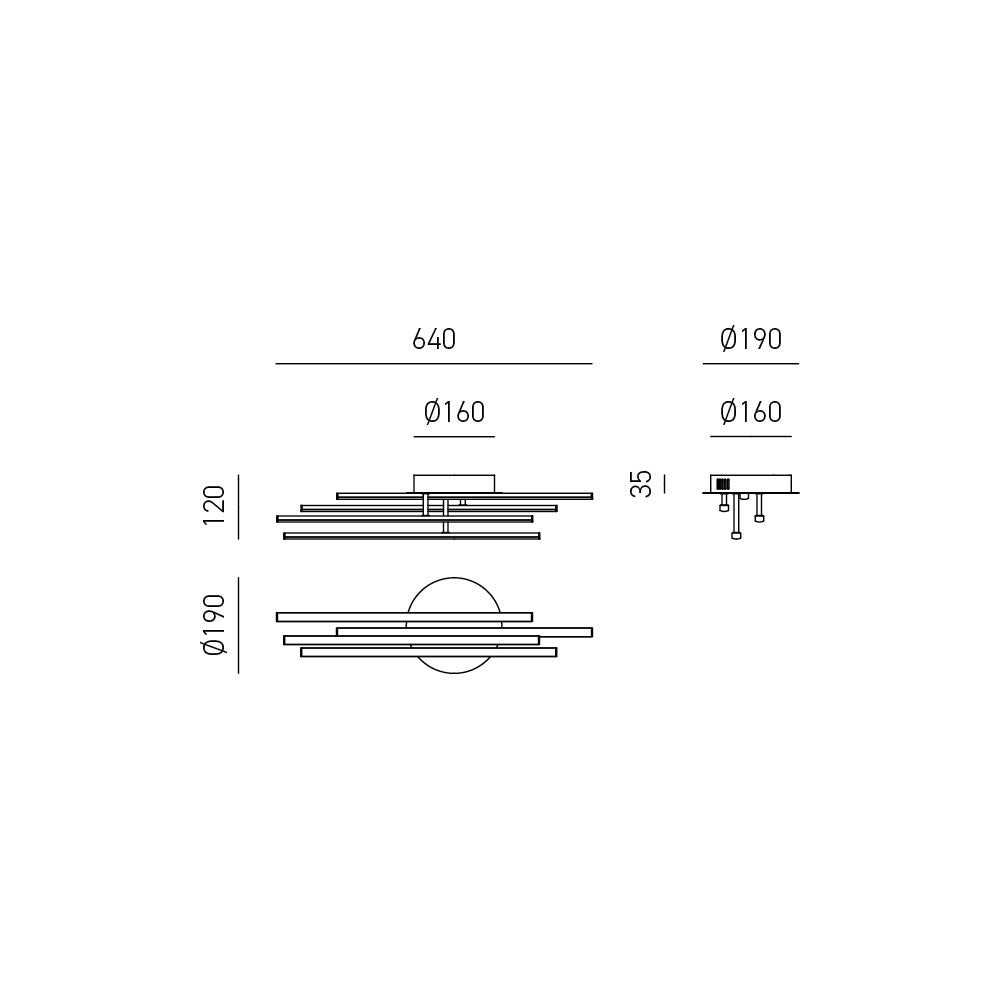 Tullia P/4 4000k — Lampada da soffitto a LED