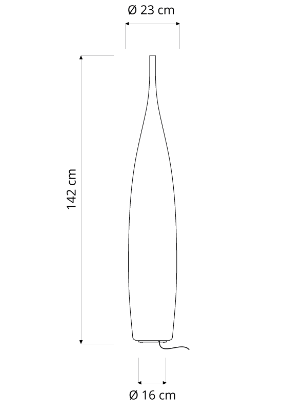 Tank 1 — lampada da terra Ø 23 cm