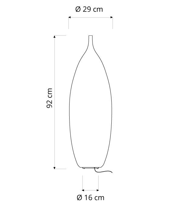 Tank 2 — lampada da terra Ø 29 cm