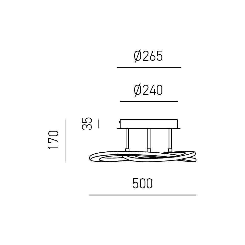 Yara P/P N — Lampada da soffitto a LED