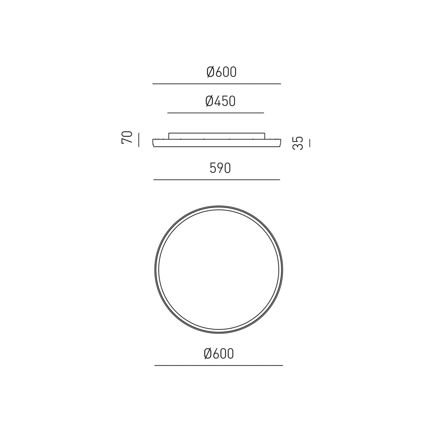 Acelia P/G — Lampada da soffitto a LED