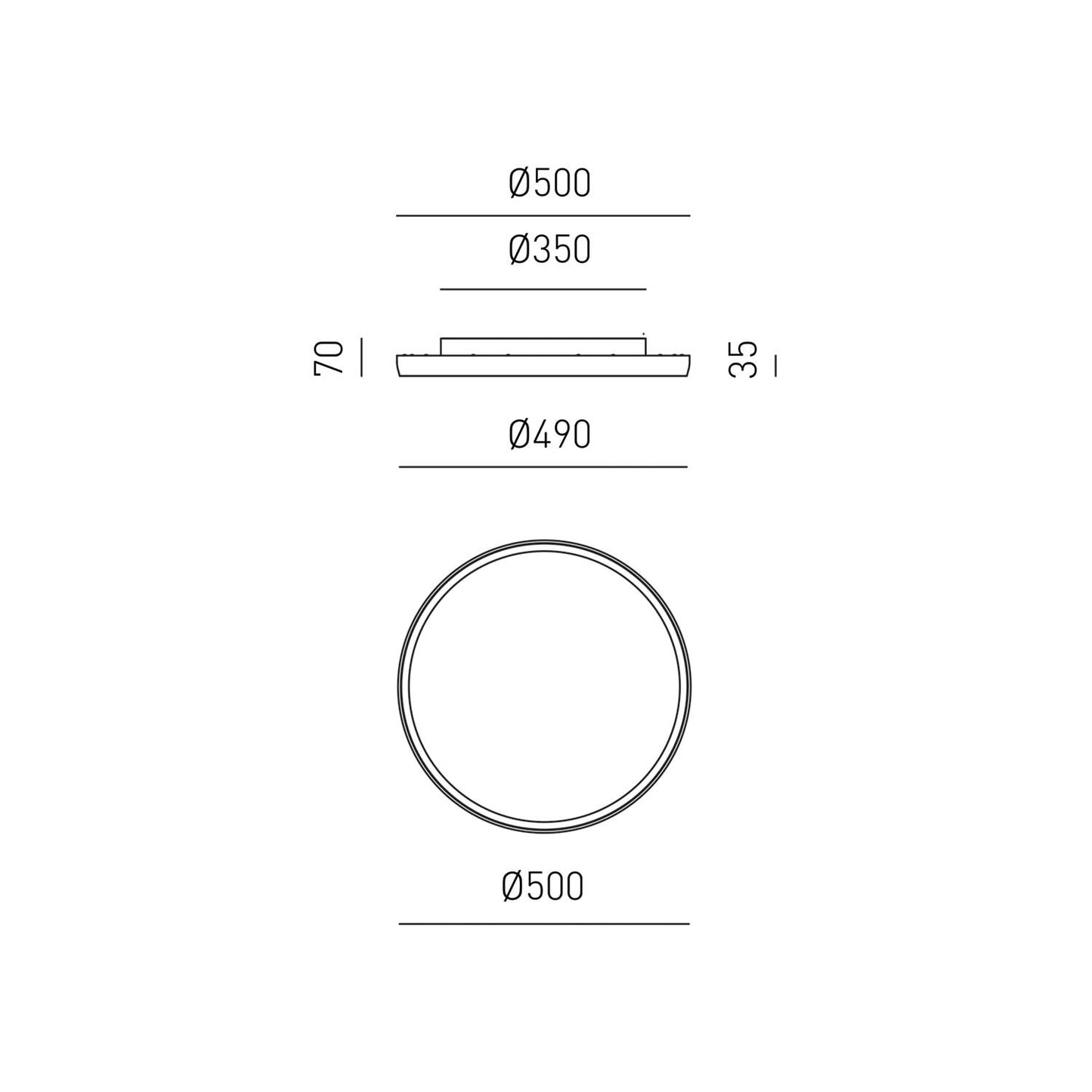Acelia P/M — Lampada da soffitto a LED