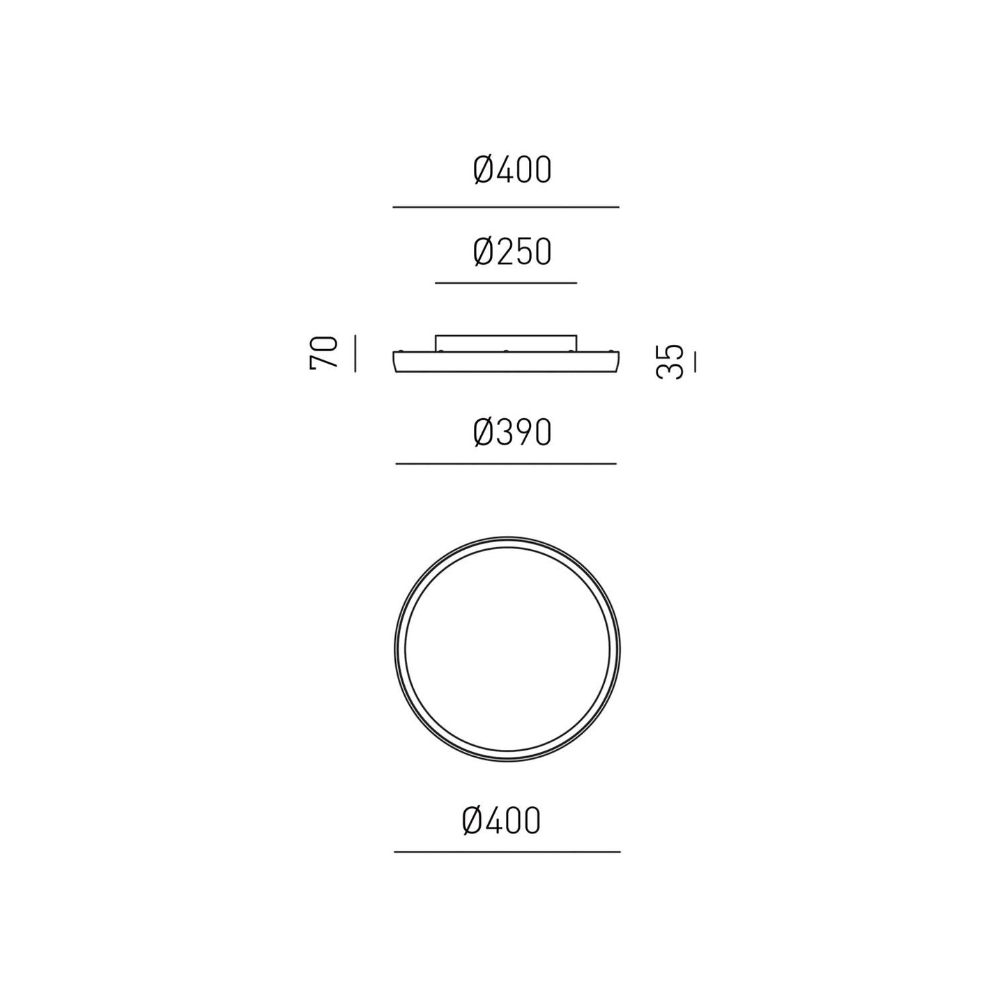 Acelia P/P — Lampada da soffitto a LED