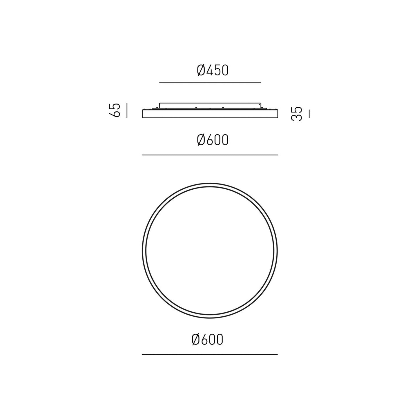 Aela P/M — Lampada da soffitto a LED