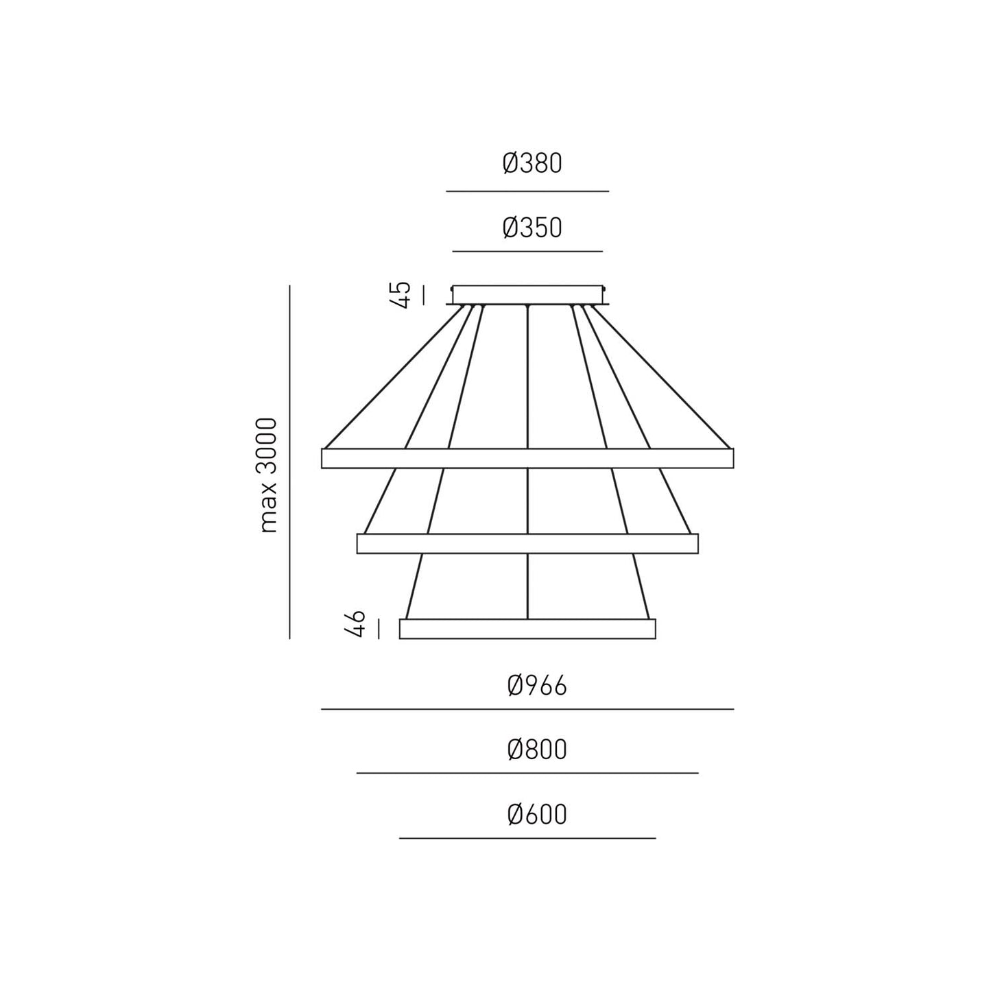Criseide S/3 — Sospensione a LED