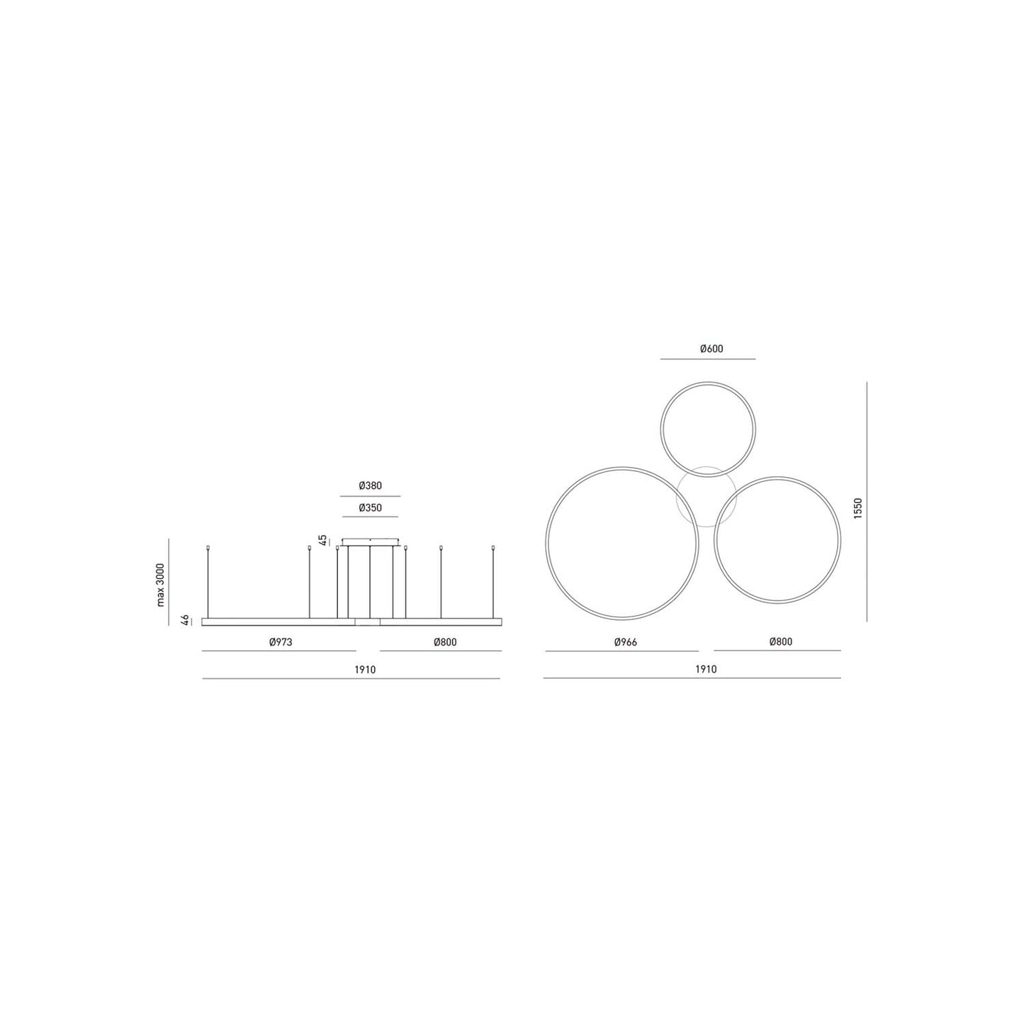 Criseide Ss/3d — Sospensione a LED