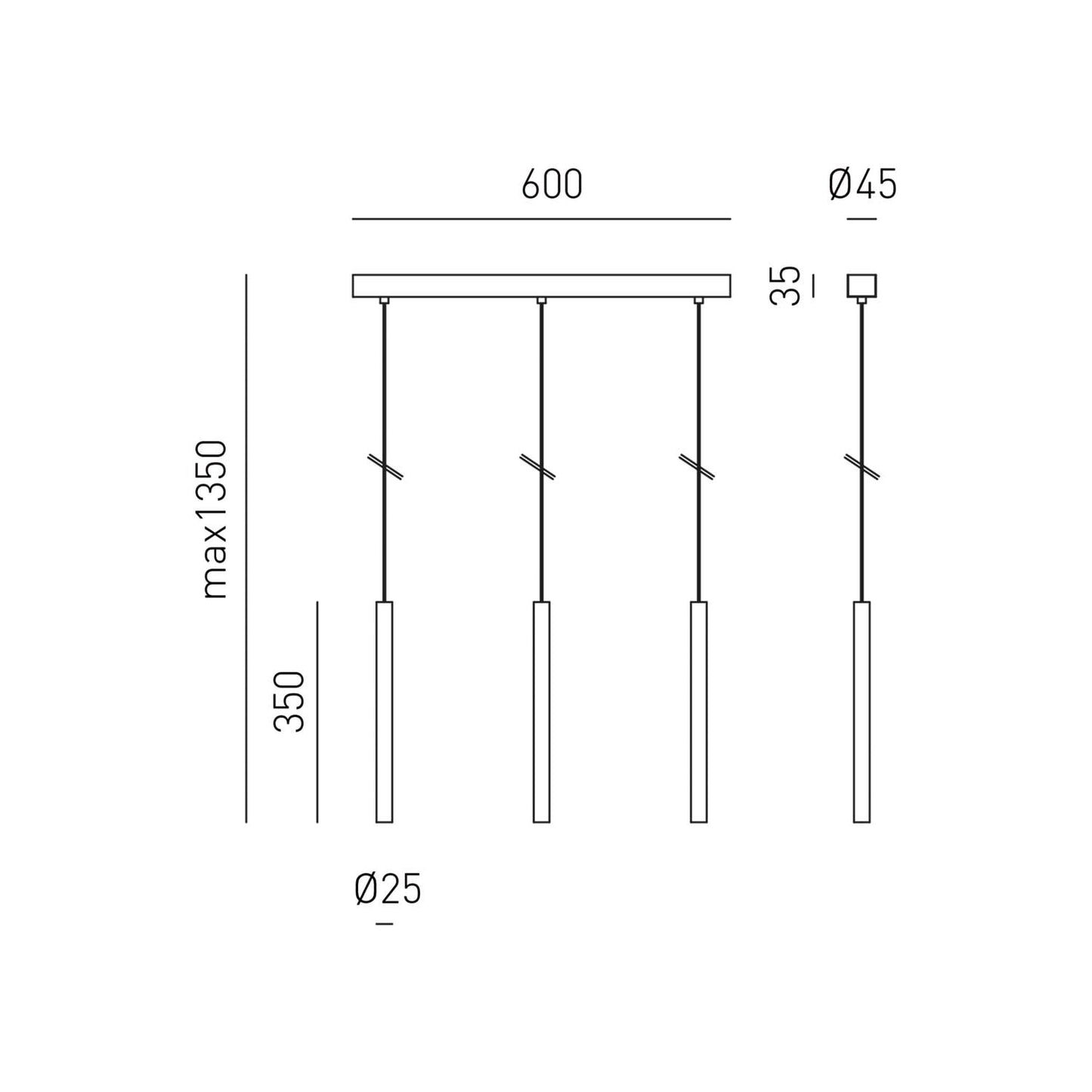 Thalassia S/3p — Sospensione a LED