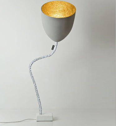 Flower cemento — lampada da terra Ø 33,5 cm