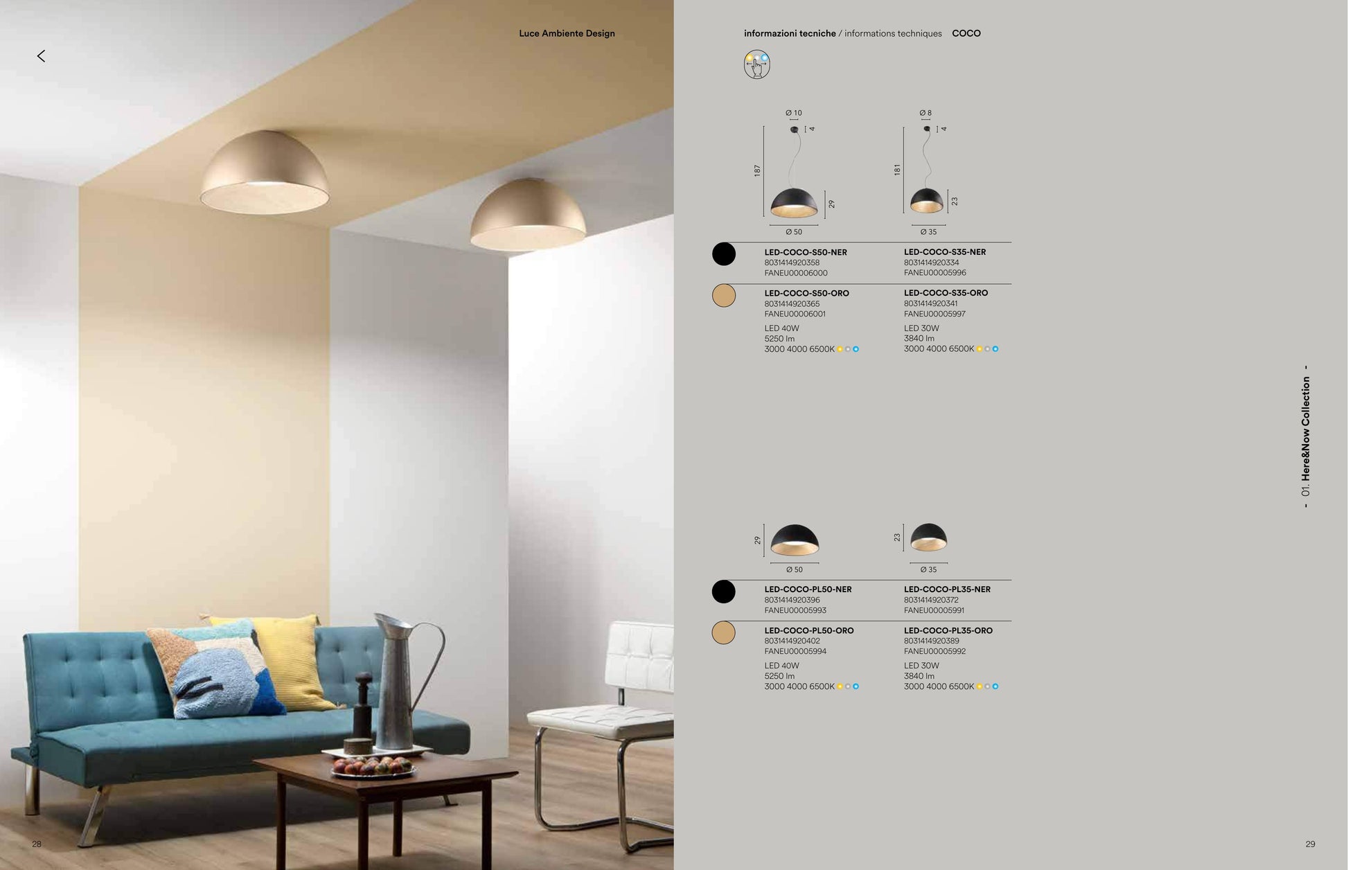 Scheda tecnica COCO - Luce Ambiente Design