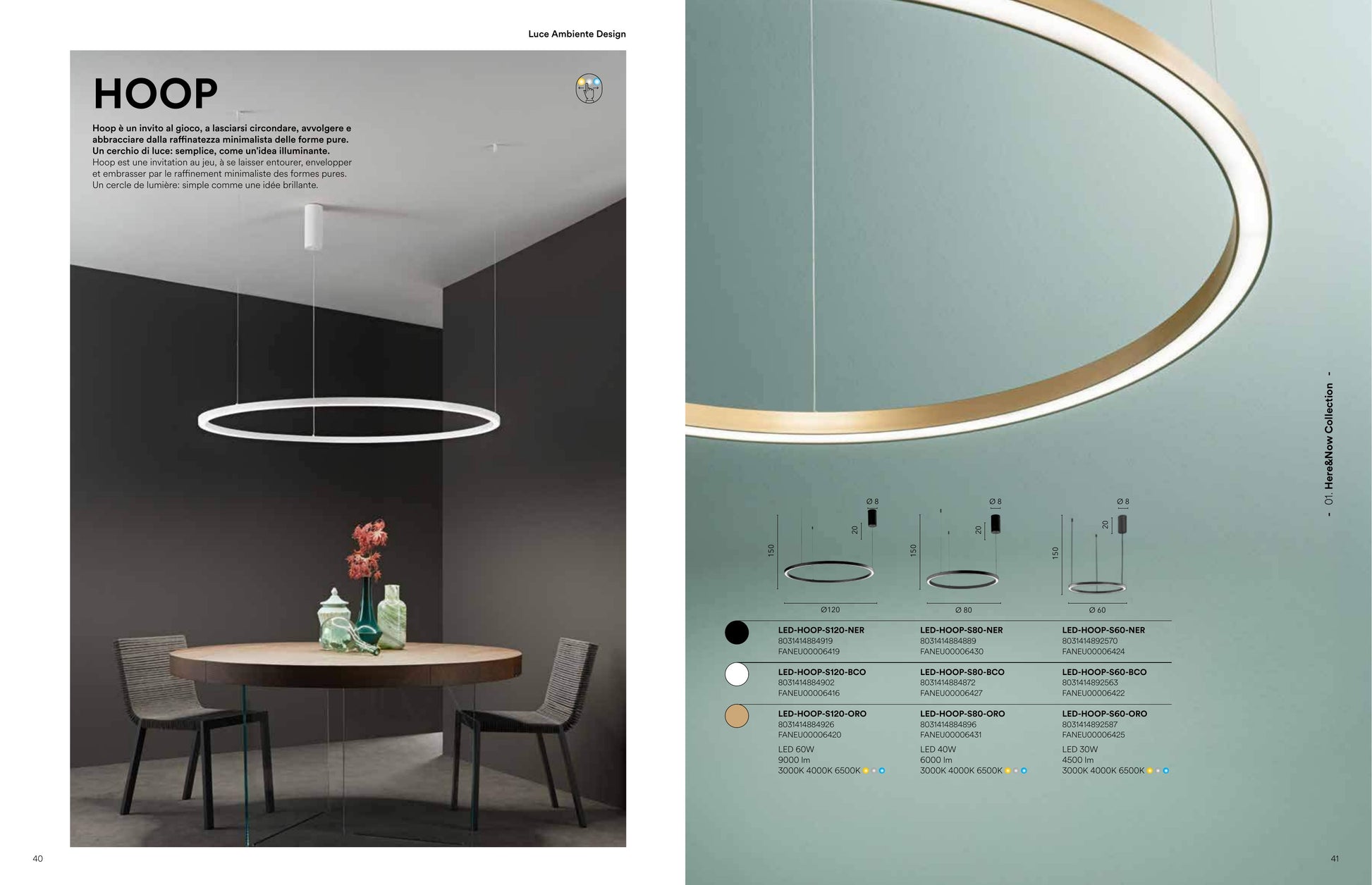 Scheda tecnica HOOP - Luce Ambiente Design