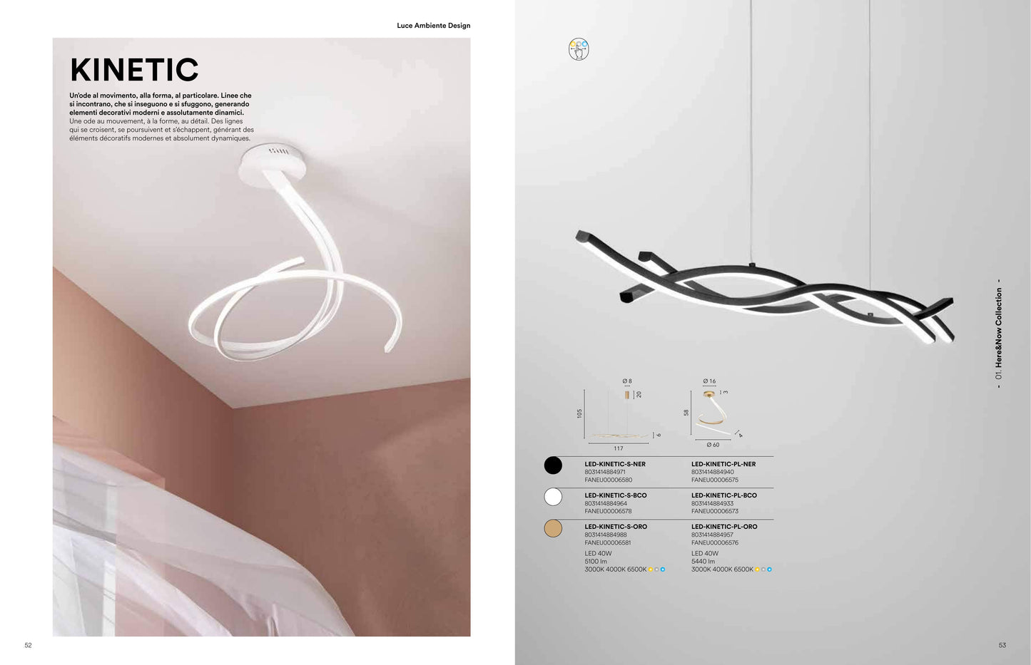 Scheda tecnica KINETIC - Luce Ambiente Design