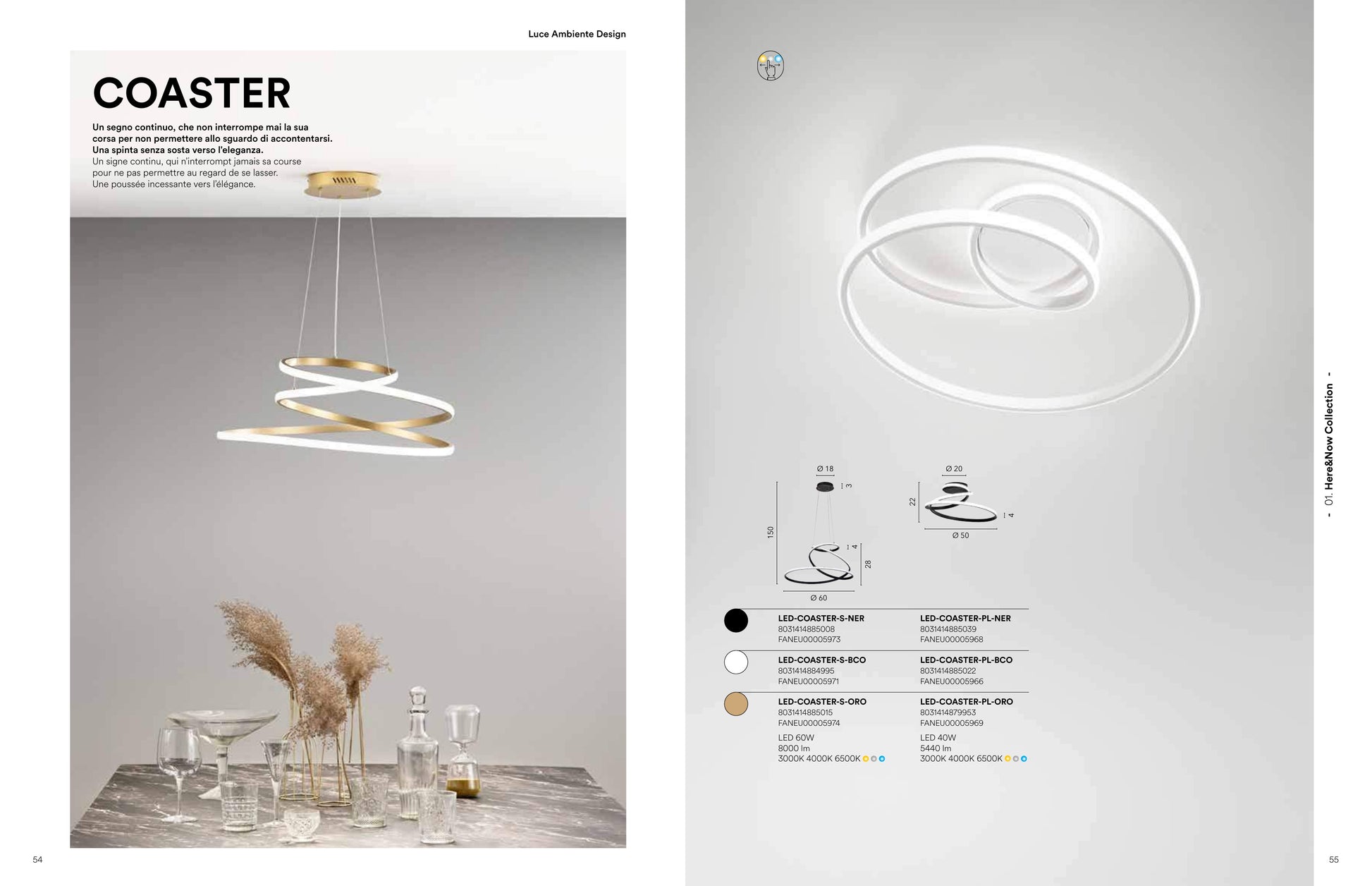 Scheda tecnica COASTER - Luce Ambiente Design