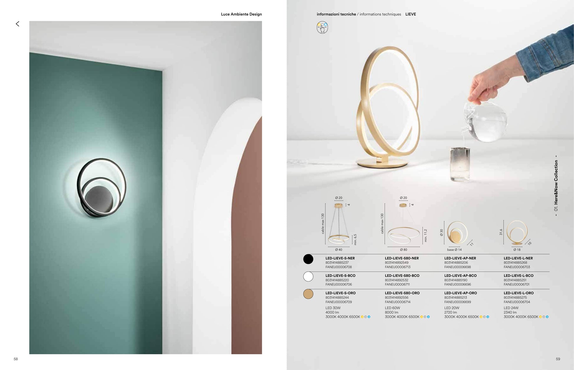 Scheda tecnica LIEVE - Luce Ambiente Design