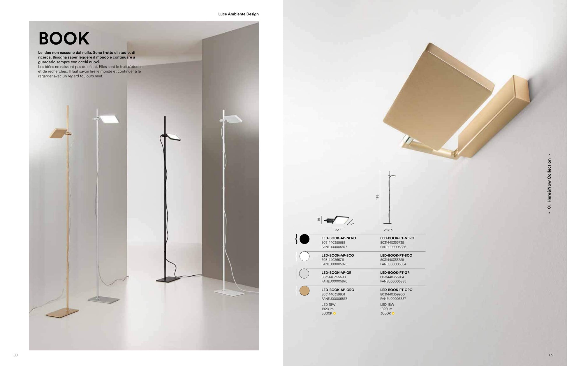 Scheda tecnica BOOK - Luce Ambiente Design