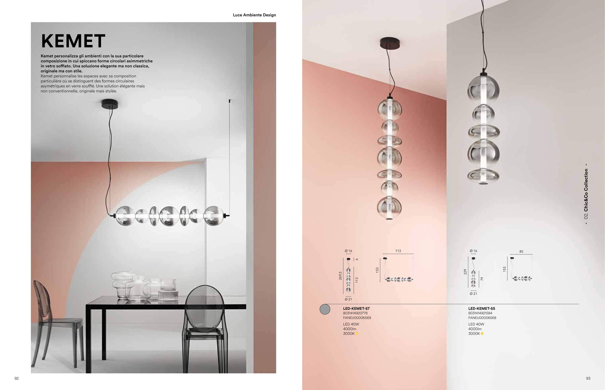 Scheda tecnica KEMET - Luce Ambiente Design