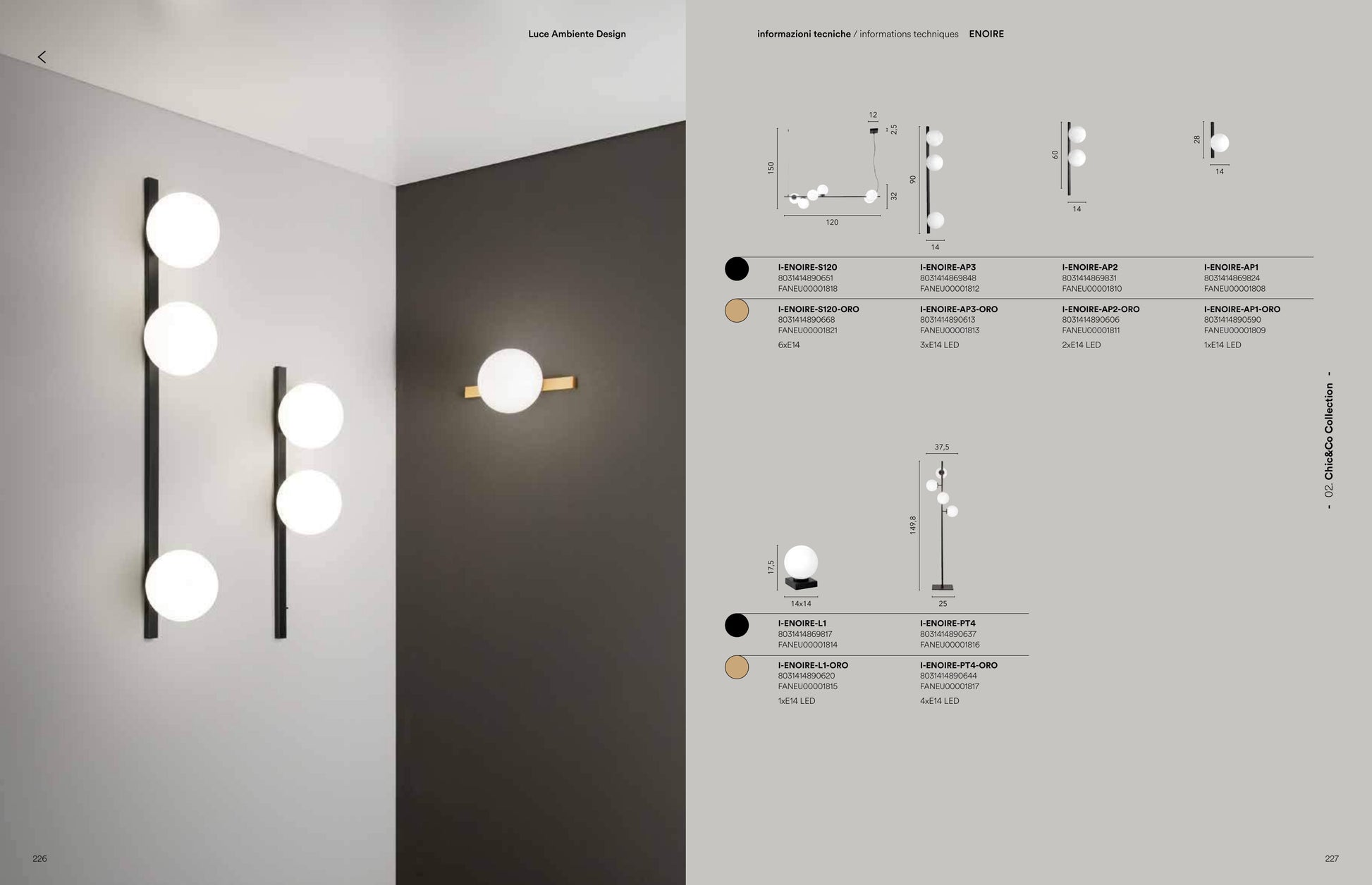Scheda tecnica ENOIRE - Luce Ambiente Design