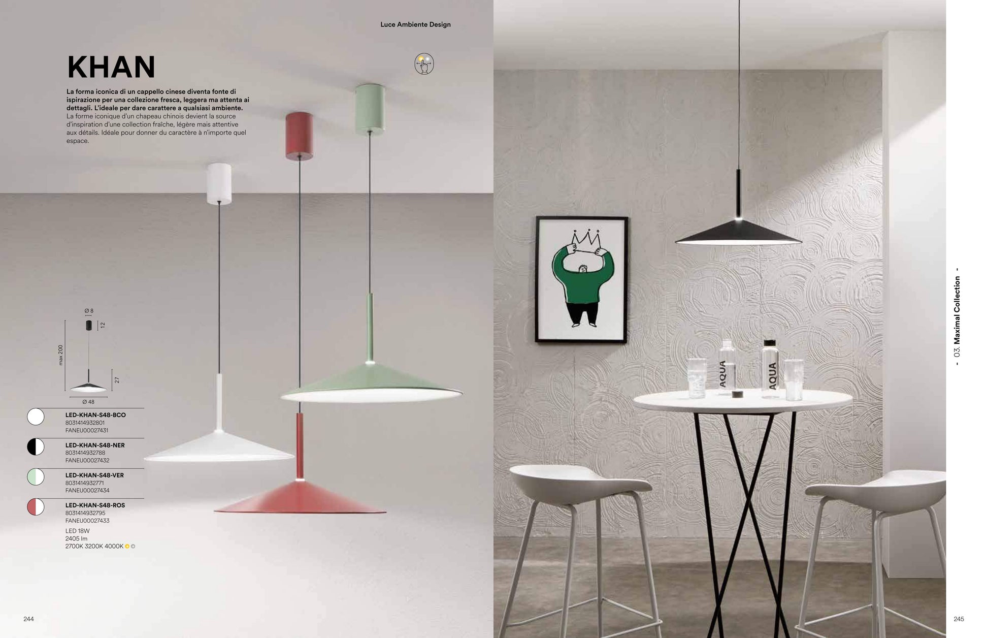 Scheda tecnica KHAN - Luce Ambiente Design