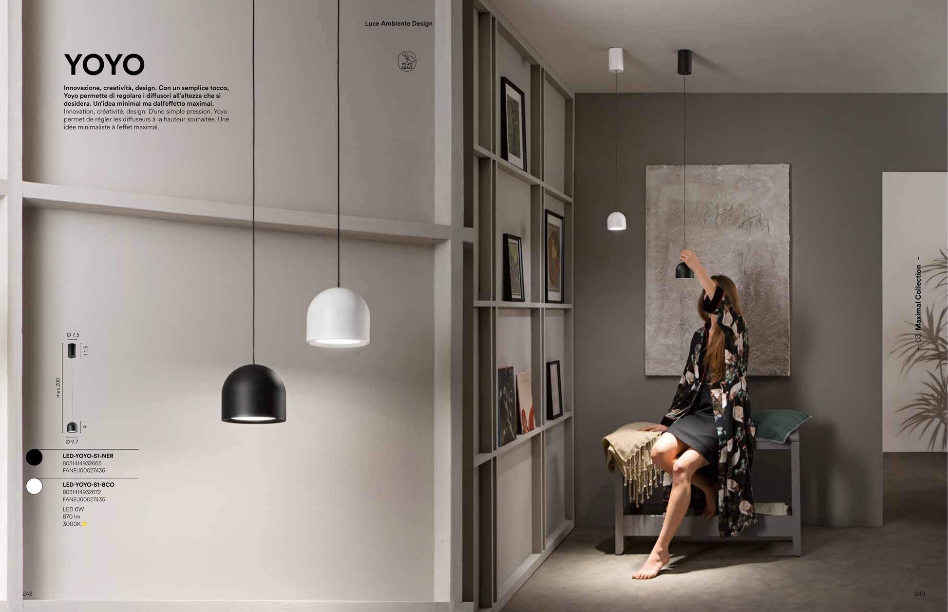 Scheda tecnica YOYO - Luce Ambiente Design