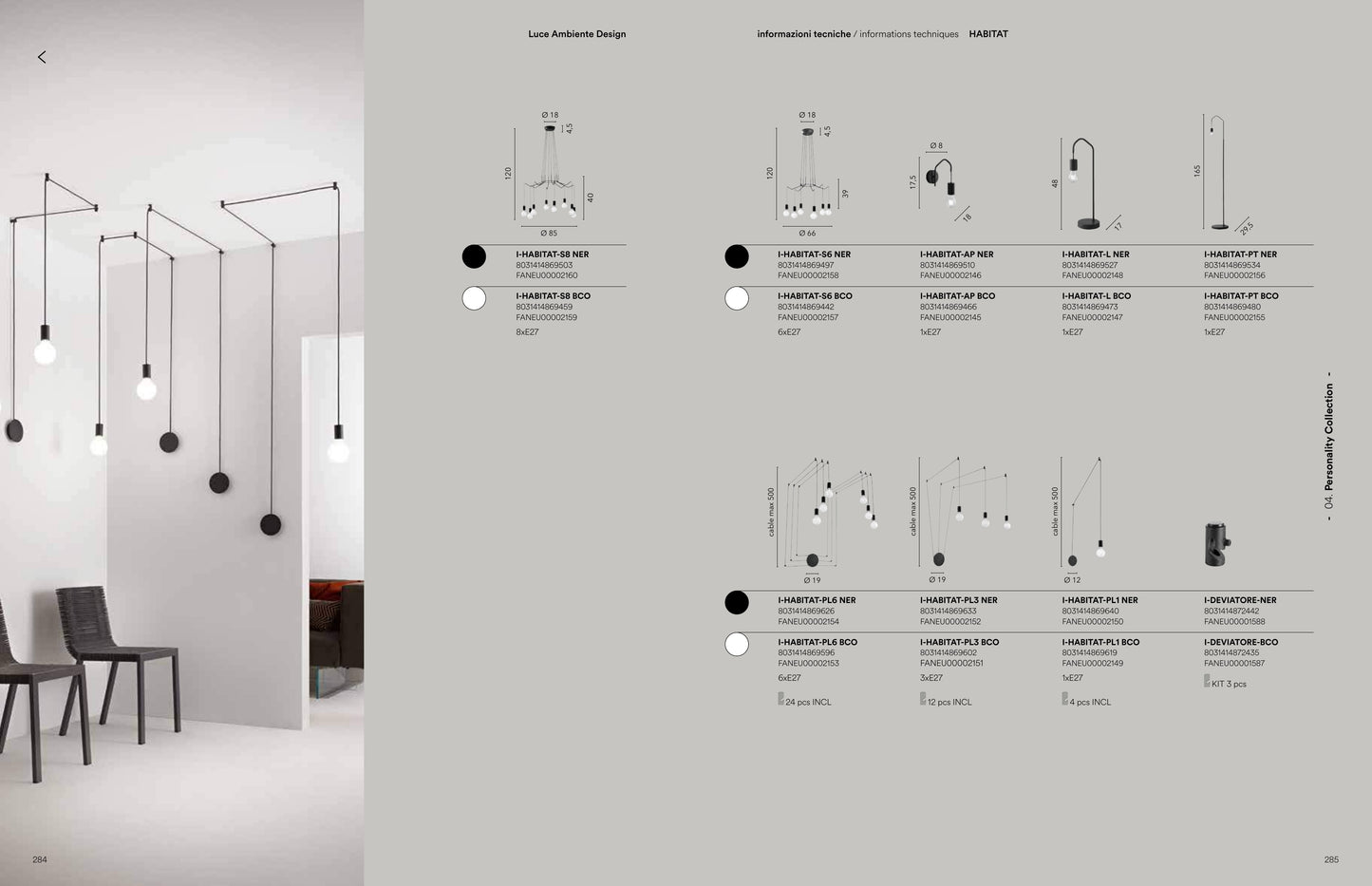 Scheda tecnica HABITAT - Luce Ambiente Design
