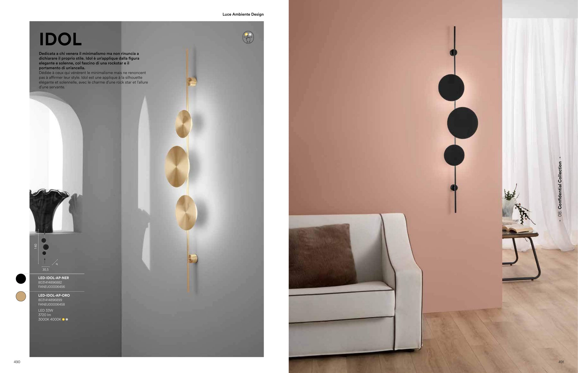 Scheda tecnica IDOL - Luce Ambiente Design
