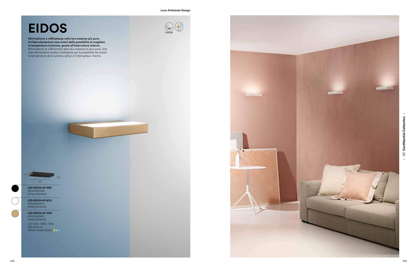 Scheda tecnica EIDOS - Luce Ambiente Design