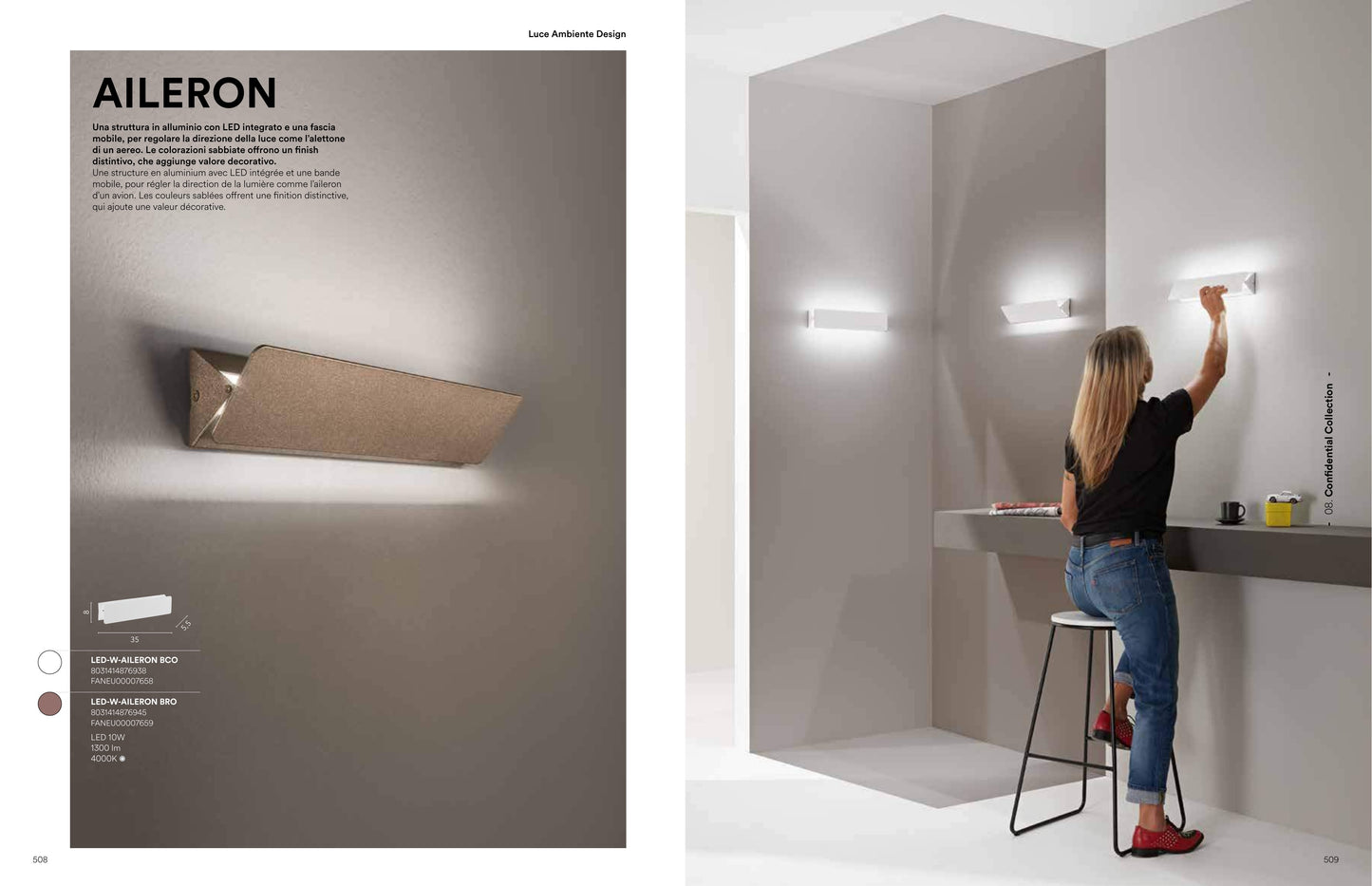 Scheda tecnica AILERON - Luce Ambiente Design