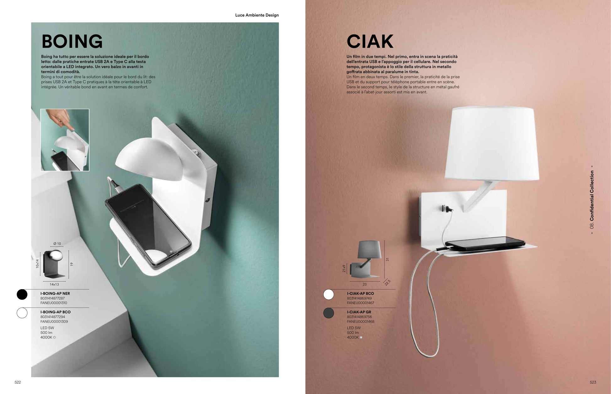 Scheda tecnica BOING - Luce Ambiente Design