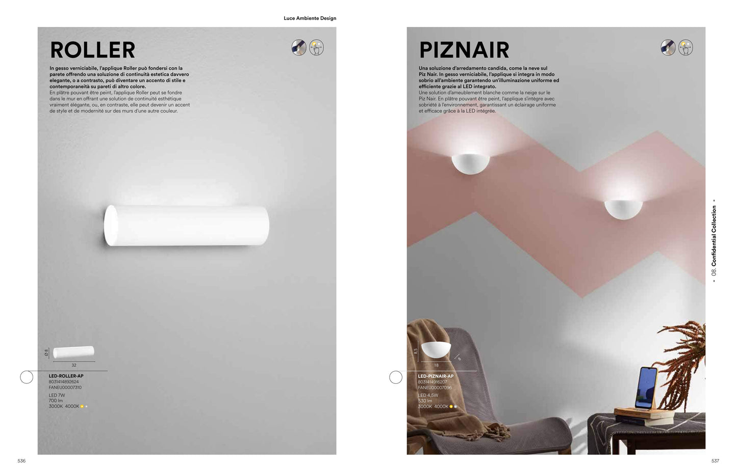 Scheda tecnica ROLLER - Luce Ambiente Design