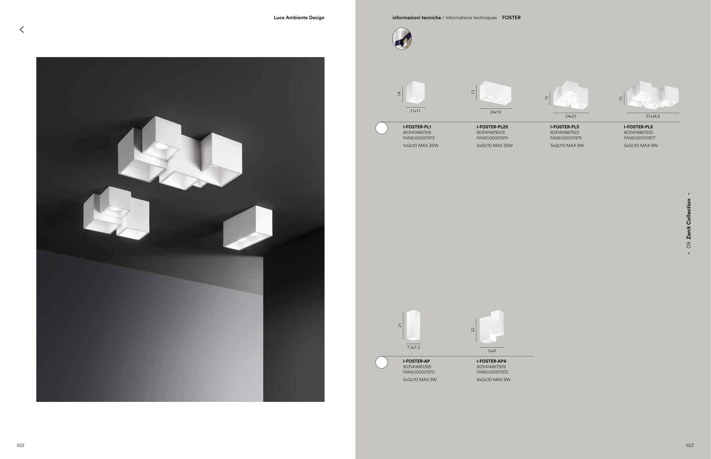 Scheda tecnica FOSTER - Luce Ambiente Design