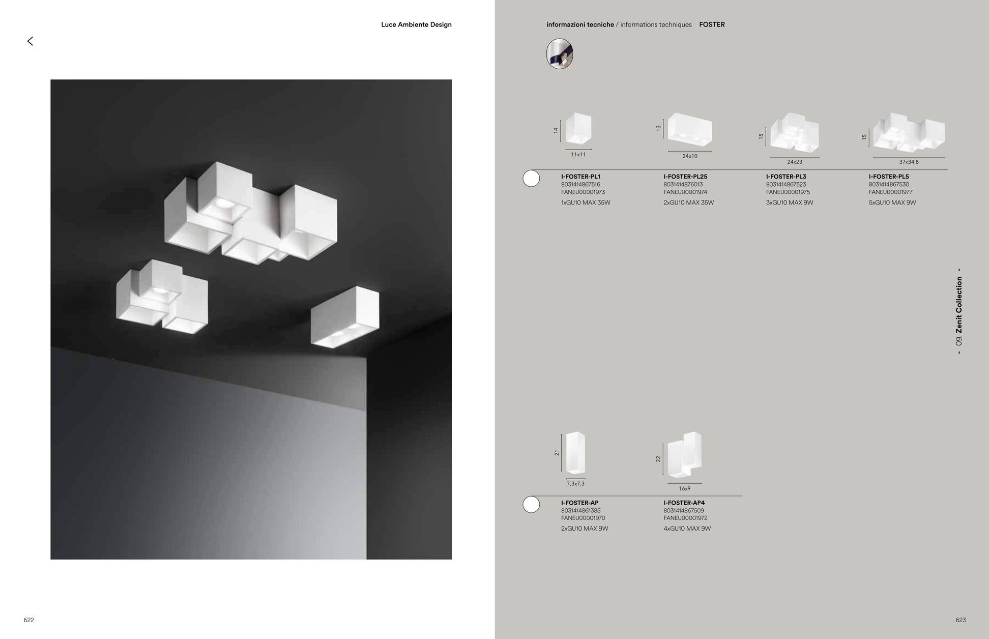 Scheda tecnica FOSTER - Luce Ambiente Design