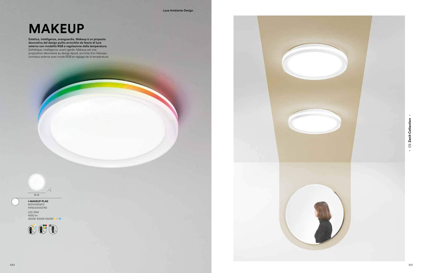 Scheda tecnica MAKEUP - Luce Ambiente Design