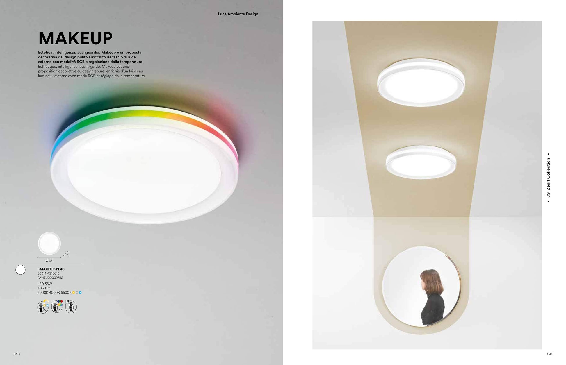 Scheda tecnica MAKEUP - Luce Ambiente Design