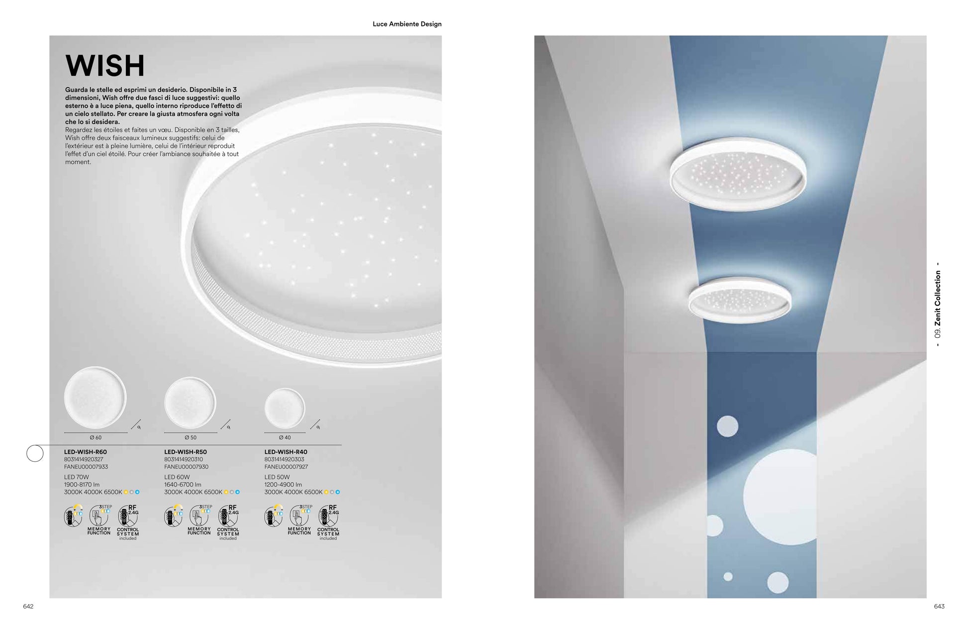 Scheda tecnica WISH - Luce Ambiente Design