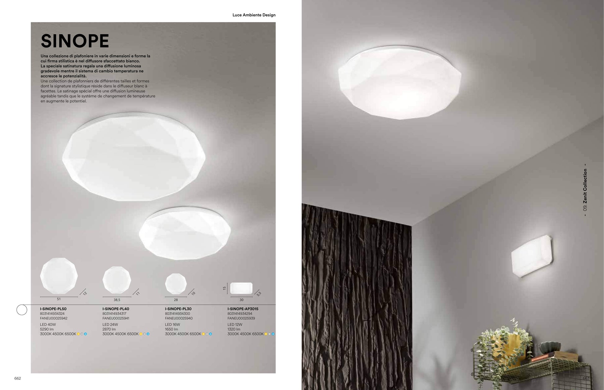 Scheda tecnica SINOPE - Luce Ambiente Design
