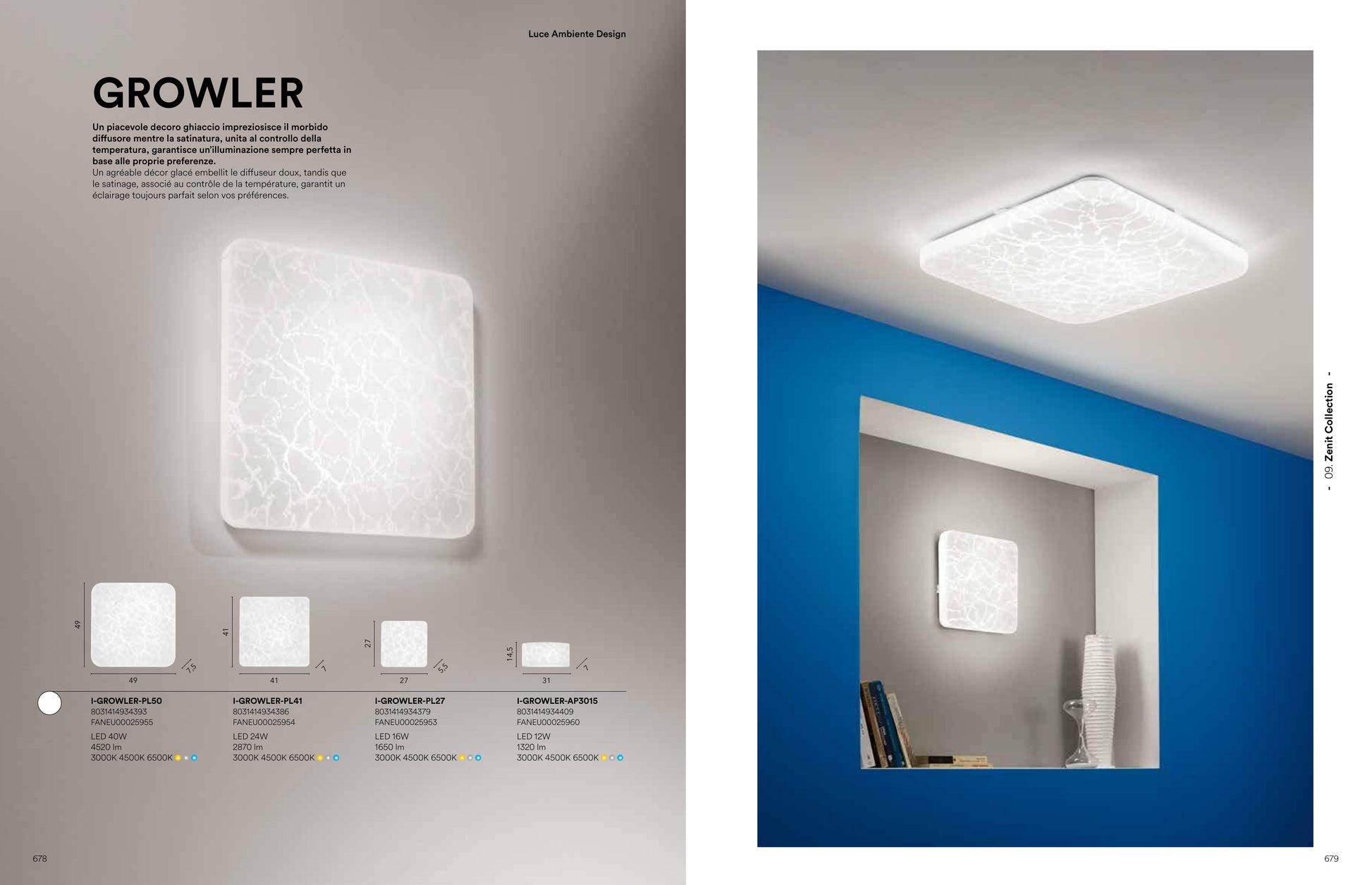 Scheda tecnica GROWLER - Luce Ambiente Design