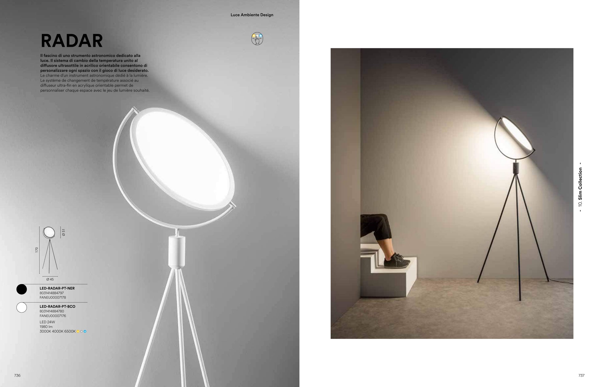 Scheda tecnica RADAR - Luce Ambiente Design
