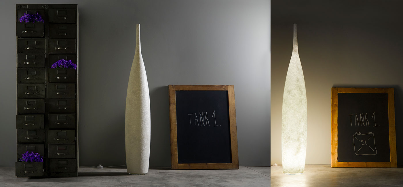 Tank 1 — lampada da terra Ø 23 cm